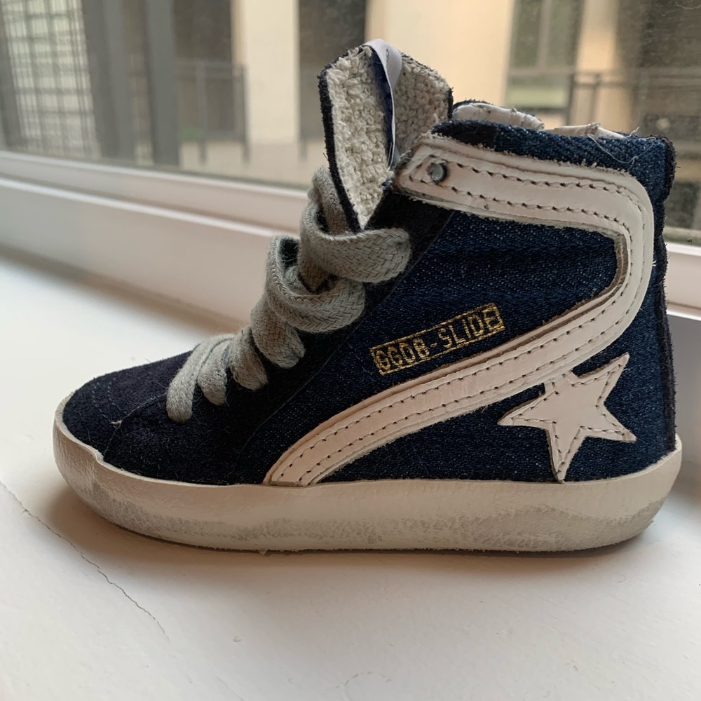 Golden goose high top jean sneakers!